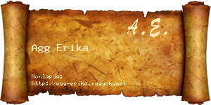 Agg Erika névjegykártya