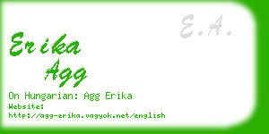 erika agg business card